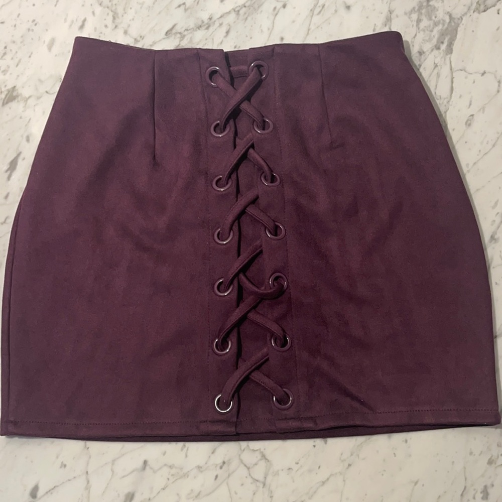 Plum Mini Skirt